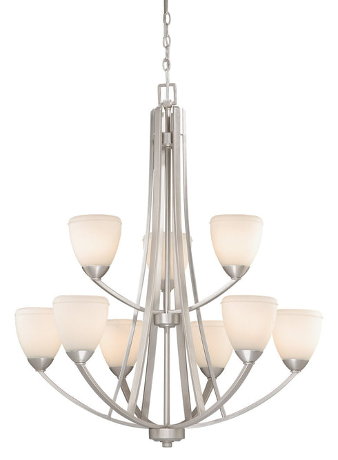HS-CHU009BN Vaxcel Helsinki 9L Chandelier Brushed Nickel