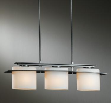 Hubbardton Forge Arc Ellipse 3 Light Pendant Model: 137523-FLU-LONG-03-GG0182