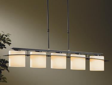Hubbardton Forge Arc Ellipse 5 Light Pendant Model: 137525-FLU-SHRT-03-GG0182