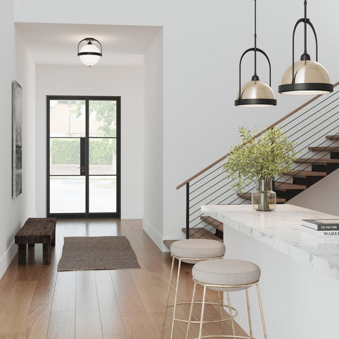 Hubbardton Forge Atlas Semi Flush Model: 121380-SKT-10-GG0720