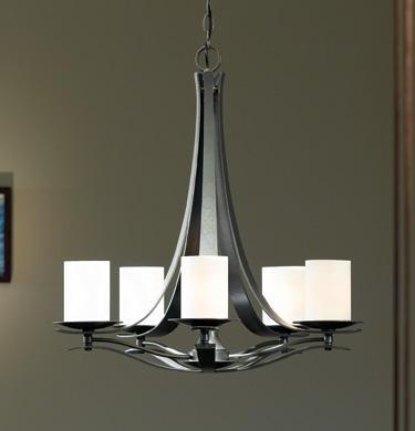 Hubbardton Forge Berceau 5 Arm Chandelier Model: 101281-SKT-82-GG0188