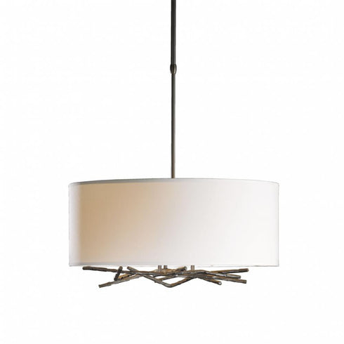 Hubbardton Forge Brindille Drum Shade Pendant Model: 137665-SKT-STND-10-SJ2201