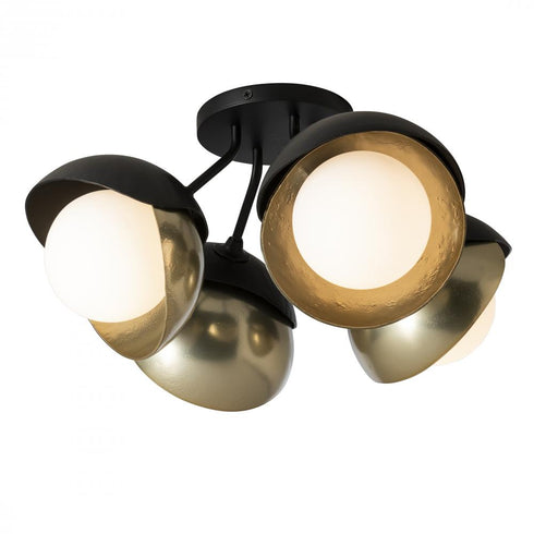 Hubbardton Forge Brooklyn 4 Light Double Shade Semi Flush Model: 121376-SKT-85-05-GG0711