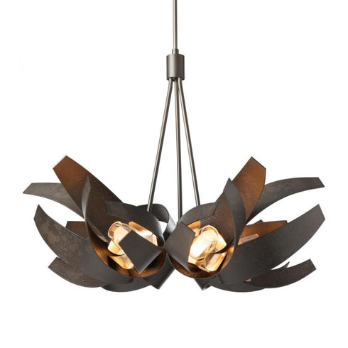 Hubbardton Forge Corona Brass Accent Pendant Model: 136502-SKT-LONG-10-BR-YE0352