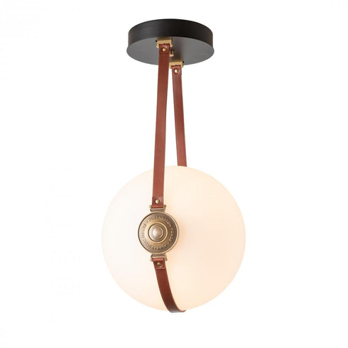 Hubbardton Forge Derby Large Semi Flush Model: 121049-LED-10-27-LB-NL-GG0680