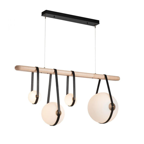 Hubbardton Forge Derby Linear 4 Light LED Pendant Model: 131043-LED-STND-10-27-LK-WD-GG0702
