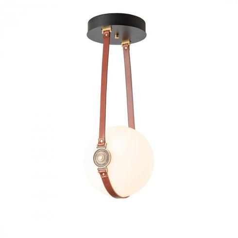 Hubbardton Forge Derby Small Semi Flush Model: 121047-LED-10-27-LC-NL-GG0670