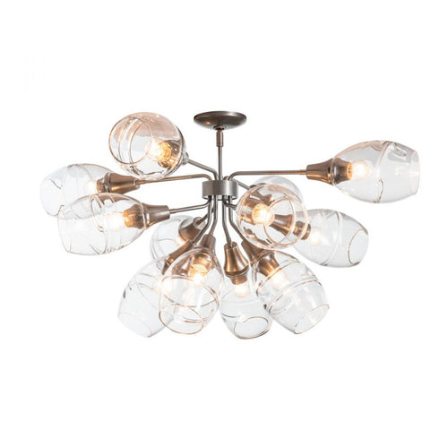 Hubbardton Forge Ensemble 12 Light Semi Flush Model: 124372-SKT-10-ZM0621