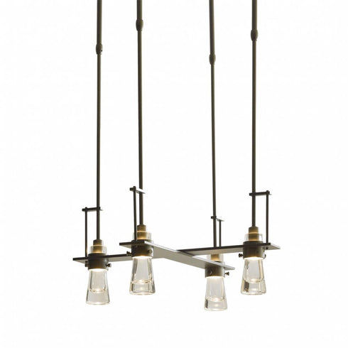 Hubbardton Forge Erlenmeyer 4 Light Pendant Model: 137720-SKT-LONG-14-ZM0343