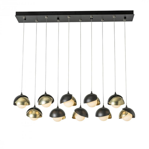 Hubbardton Forge Exos 10 Light Rectangular Pendant Model: 131204-SKT-STND-85-ZM0065