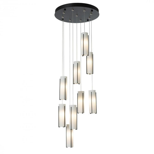 Hubbardton Forge Exos 9 Light Round Pendant Model: 131104-SKT-LONG-14-GG0065