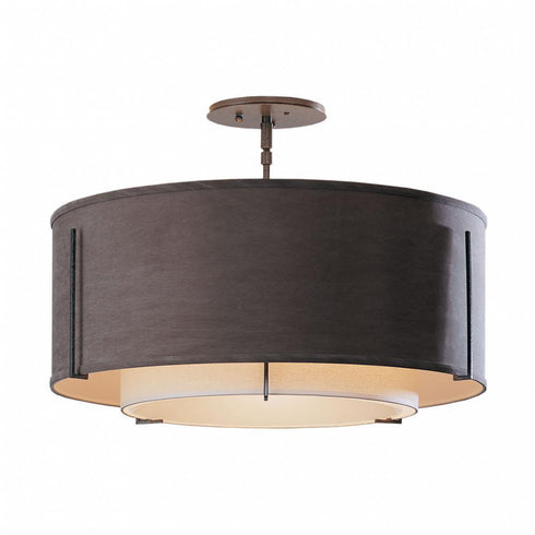 Hubbardton Forge Exos Double Shade Semi Flush Model: 126503-FLU-07-SA1590-SA2290