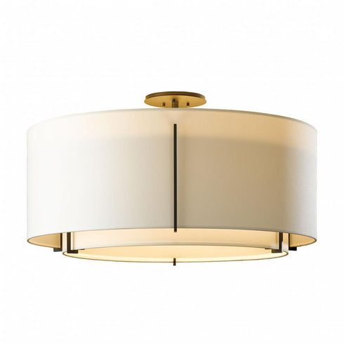 Hubbardton Forge Exos Large Double Shade Semi Flush Model: 126505-SKT-05-SA2290-SA2899