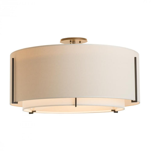 Hubbardton Forge Exos Large Double Shade Semi Flush Model: 126505-SKT-82-SF2290-SJ2899