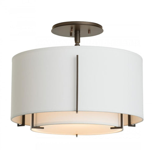Hubbardton Forge Exos Small Double Shade Semi Flush Model: 126501-SKT-07-SA1099-SA1590