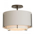 Hubbardton Forge Exos Small Double Shade Semi Flush Model: 126501-SKT-10-SA1099-SA1590