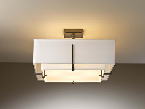 Hubbardton Forge Exos Square Double Shade Semi Flush Model: 126510-SKT-07-SA1605-SA2012