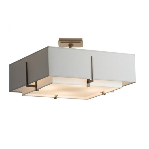Hubbardton Forge Exos Square Double Shade Semi Flush Model: 126510-SKT-07-SF1605-SJ2012
