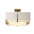 Hubbardton Forge Exos Square Double Shade Semi Flush Model: 126510-SKT-82-SE1605-SJ2012