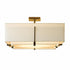 Hubbardton Forge Exos Square Large Double Shade Semi Flush Model: 126513-SKT-07-SB2012-SJ2401