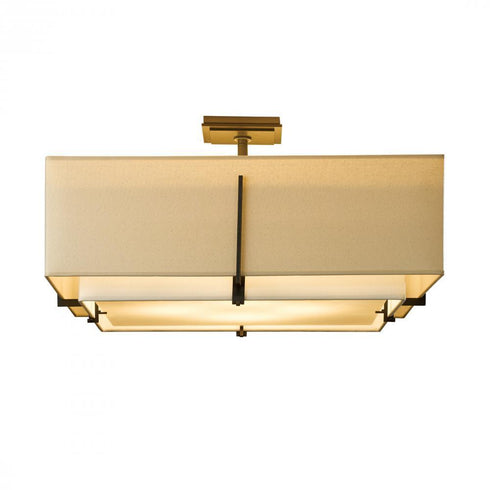 Hubbardton Forge Exos Square Large Double Shade Semi Flush Model: 126513-SKT-10-SA2012-SF2401
