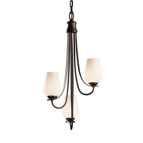 Hubbardton Forge Flora 3 Arm Chandelier Model: 103033-SKT-82-GG0303