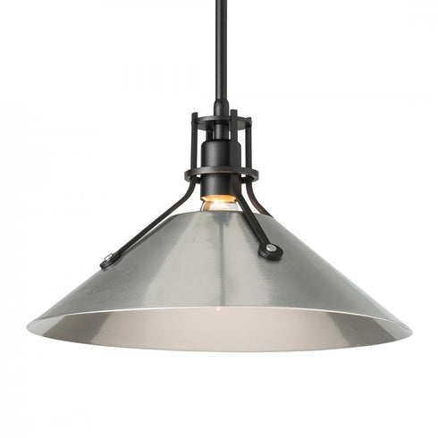 Hubbardton Forge Henry Medium Steel Shade Pendant Model: 134550-SKT-MULT-82-85