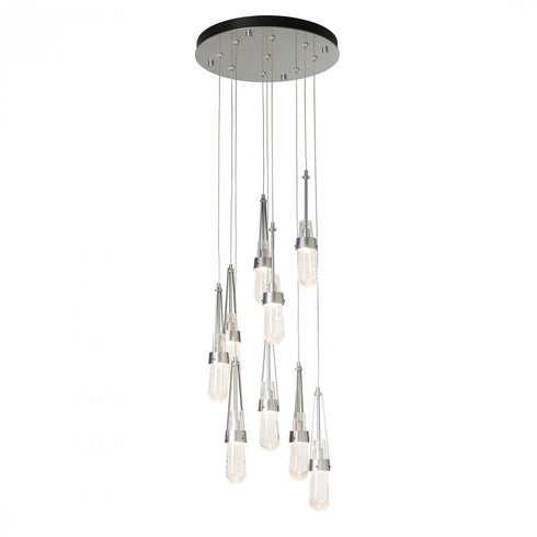 Hubbardton Forge Link 9 Light Blown Glass Round Pendant Model: 131100-SKT-STND-85-YG0434