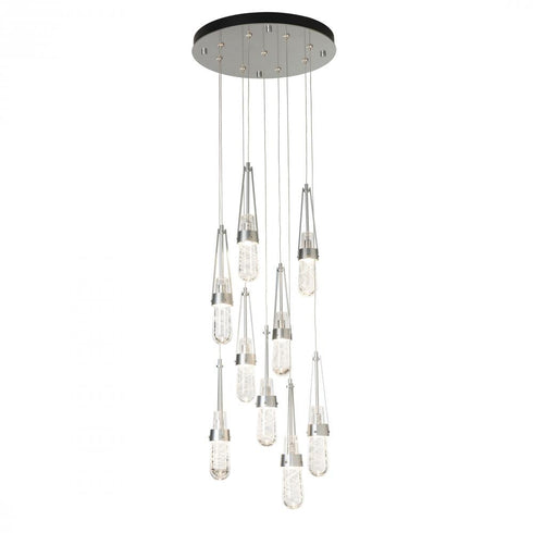 Hubbardton Forge Link 9 Light Blown Glass Round Pendant Model: 131100-SKT-STND-85-YG0434