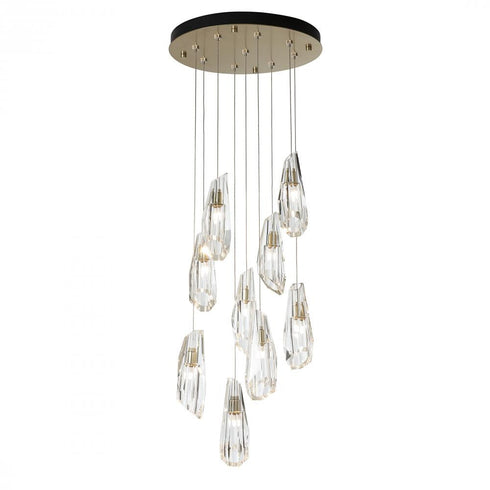 Hubbardton Forge Luma 9 Light Large Crystal Round Pendant Model: 131101-SKT-STND-86-CR