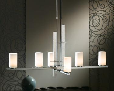 Hubbardton Forge Ondrian 6 Light Pendant Model: 136305-FLU-LONG-08-GG0168