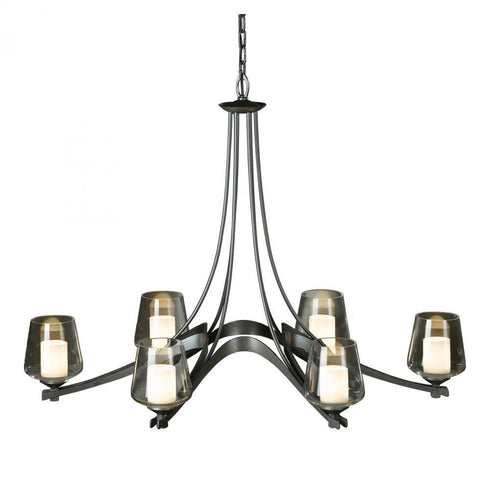 Hubbardton Forge Oval Ribbon 6 Arm Chandelier Model: 104116-SKT-03-ZU0291