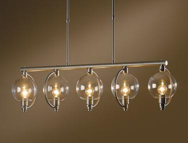 Hubbardton Forge Pluto 5 Light Pendant Model: 137805-SKT-STND-10-GG0436