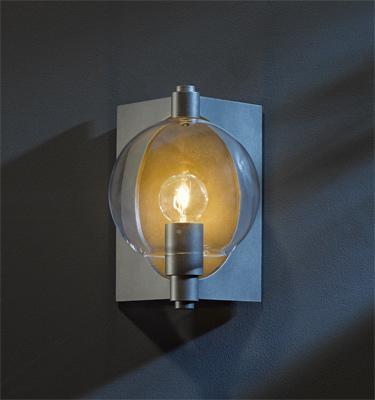 Hubbardton Forge Pluto Small Outdoor Sconce Model: 306605-SKT-73-GG0436