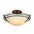 Hubbardton Forge Presidio Tryne Small Semi Flush Model: 124412-SKT-85-GG0047