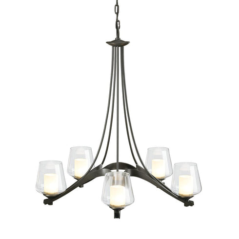 Hubbardton Forge Ribbon 5 Arm Chandelier Model: 104115-SKT-86-ZU0291