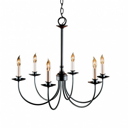 Hubbardton Forge Simple Lines 6 Arm Chandelier Model: 107060-SKT-85