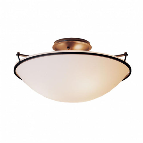 Hubbardton Forge Simple Lines Plain Large Semi Flush Model: 124304-SKT-82-GG0053