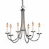 Hubbardton Forge Simple Lines Simple Sweep 6 Arm Chandelier Model: 101160-SKT-25