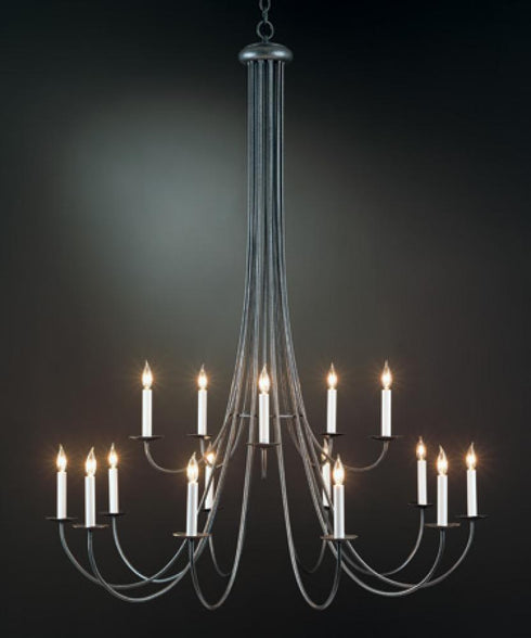 Hubbardton Forge Simple Lines Simple Sweep 15 Arm Chandelier Model: 191043-SKT-25