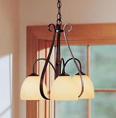 Hubbardton Forge Sweeping Taper 3 Arm Chandelier Model: 101441-SKT-05-GG0001