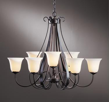 Hubbardton Forge Sweeping Taper 9 Arm Chandelier Model: 101459-SKT-03-GG0071
