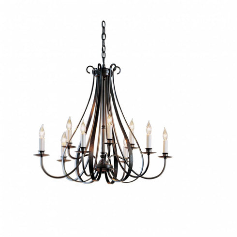Hubbardton Forge Sweeping Taper 9 Arm Chandelier Model: 101469-SKT-14