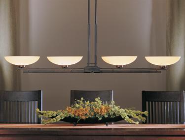 Hubbardton Forge Trestle Up Light Pendant Model: 132200-SKT-SHRT-07-GG0153