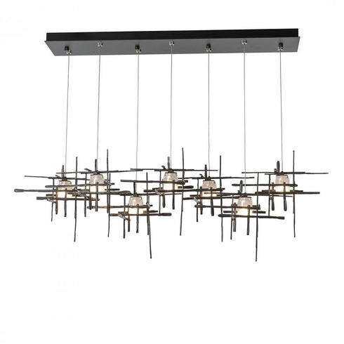 Hubbardton Forge Tura 7 Light Frosted Glass Rectangular Model: 131096-SKT-STND-86-YC0305