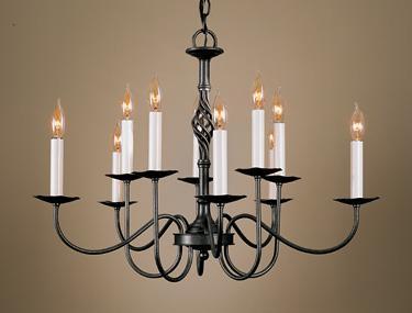 Hubbardton Forge Twist Basket 10 Arm Chandelier Model: 108100-SKT-03