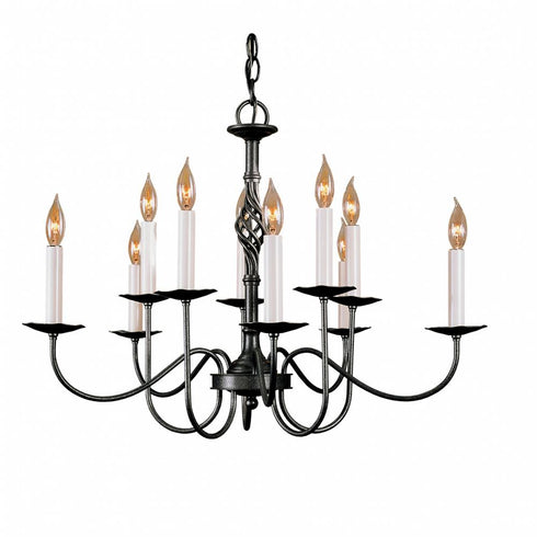 Hubbardton Forge Twist Basket 10 Arm Chandelier Model: 108100-SKT-14