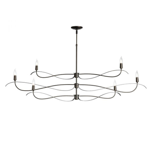 Hubbardton Forge Willow 6 Light Large Chandelier Model: 136352-SKT-STND-85
