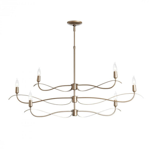 Hubbardton Forge Willow 6 Light Small Chandelier Model: 136350-SKT-STND-82