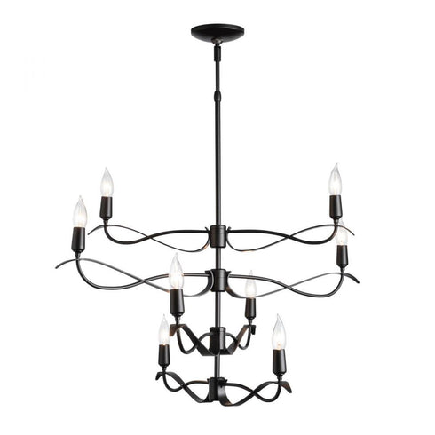 Hubbardton Forge Willow 8 Light Chandelier Model: 136354-SKT-STND-82